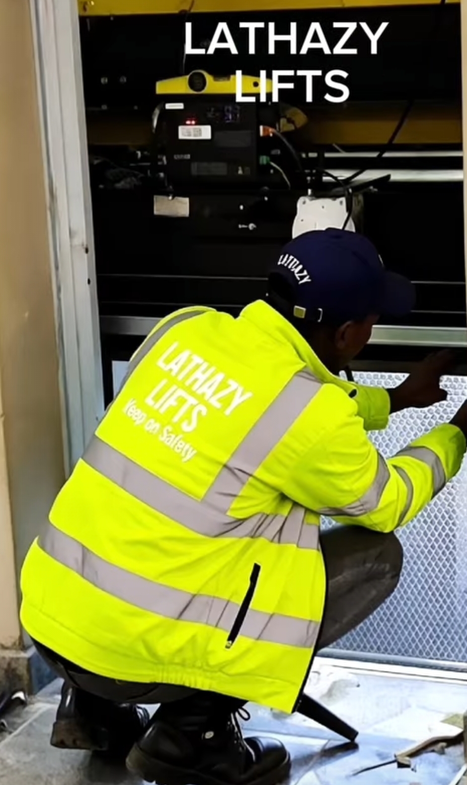 Lathazy Lifts technician on site